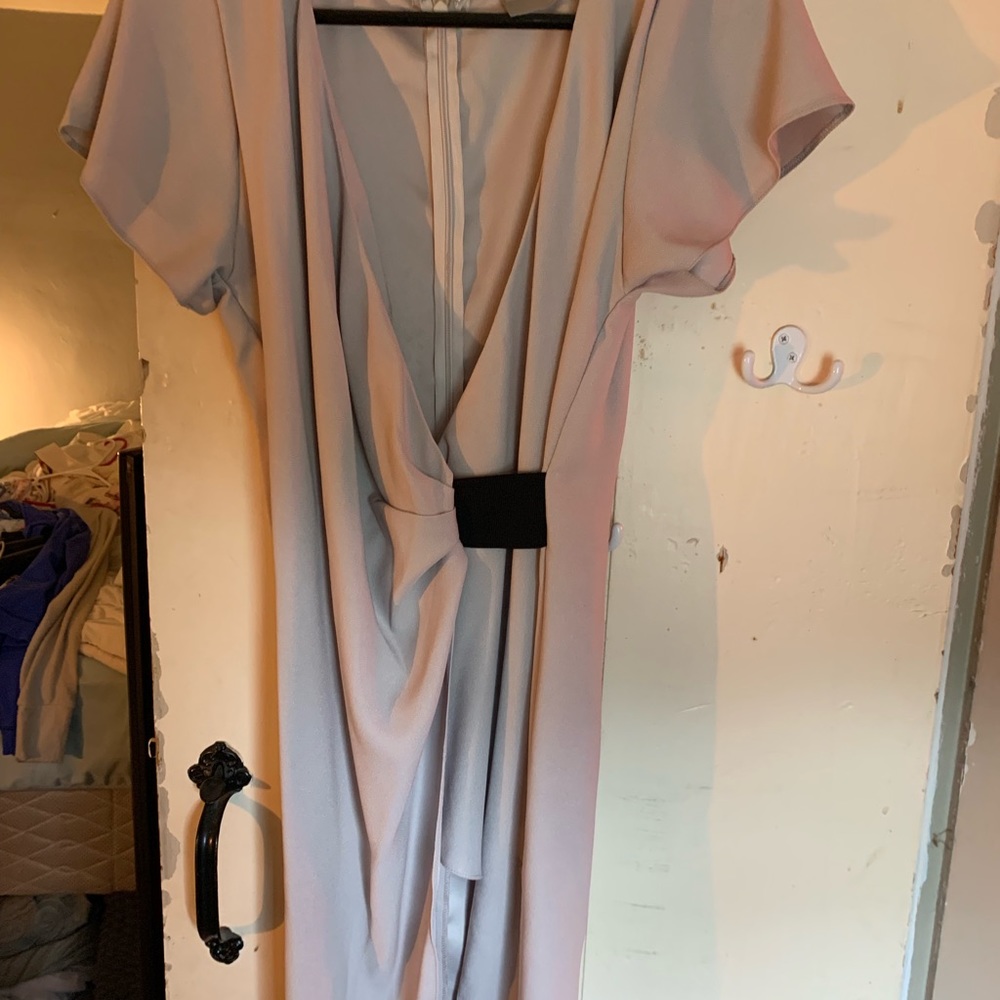 ASOS Drape Front Midi Pencil Dress